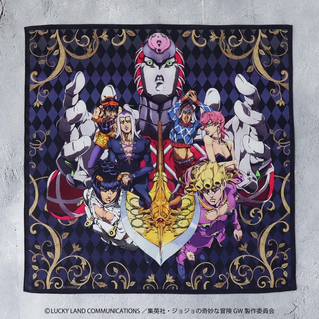 TVアニメ『ジョジョの奇妙な冒険 黄金の風』雑貨シリーズ「プリントハンカチ」（C）LUCKY LAND COMMUNICATIONS／集英社・ジョジョの奇妙な冒険GW製作委員会
