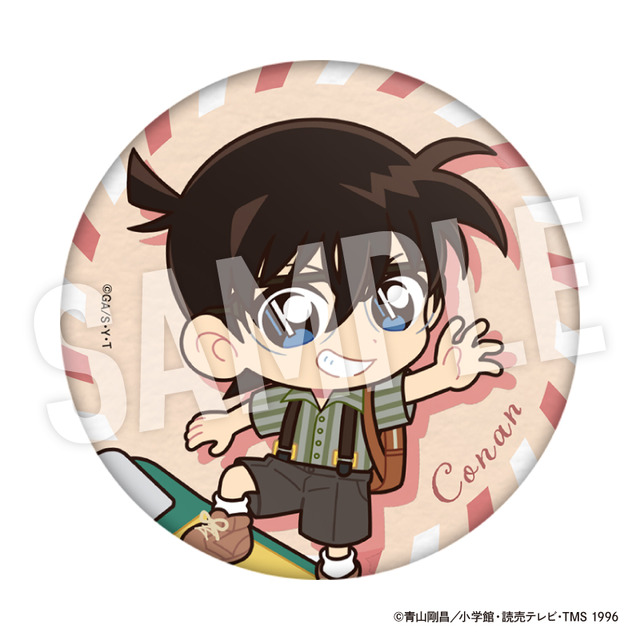 TVアニメ『名探偵コナン』weekend holidayデフォルメシリーズ「トレーディング缶バッジ　江戸川コナン」（C）青山剛昌／小学館・読売テレビ・TMS 1996