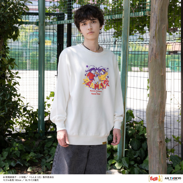 AIR TWOKYO『らんま1/2』第2弾「ポップイラストスウェット2（早乙女乱馬＆響良牙）」着用イメージ（C）高橋留美子・小学館／「らんま1/2」製作委員会