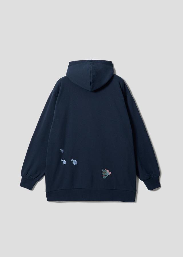 ポケットモンスター×グラニフ「ムウマ｜裏毛ロングジップパーカー」（C）Nintendo・Creatures・GAME FREAK・TV Tokyo・ShoPro・JR Kikaku （C）Pokemon