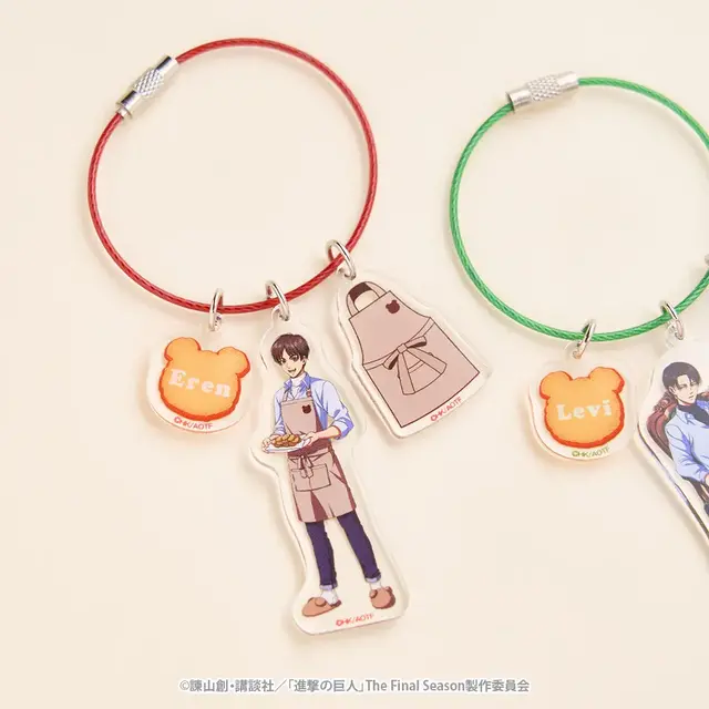 TVアニメ『進撃の巨人』3 o’clock「進撃の巨人　ワイヤーアクリルキーリング（エレン）」（C）諫山創・講談社／「進撃の巨人」The Final Season製作委員会