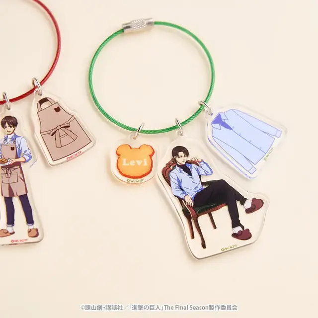 TVアニメ『進撃の巨人』3 o’clock「進撃の巨人　ワイヤーアクリルキーリング（リヴァイ）」（C）諫山創・講談社／「進撃の巨人」The Final Season製作委員会