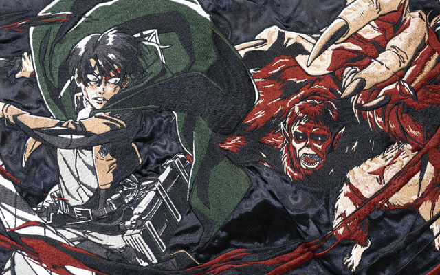 「進撃の巨人」リバーシブルスカジャン