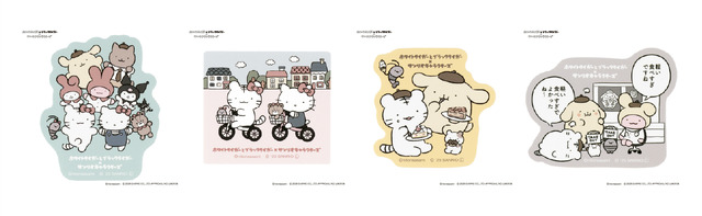 スマホに貼れるサイズのステッカー　12種　各330円