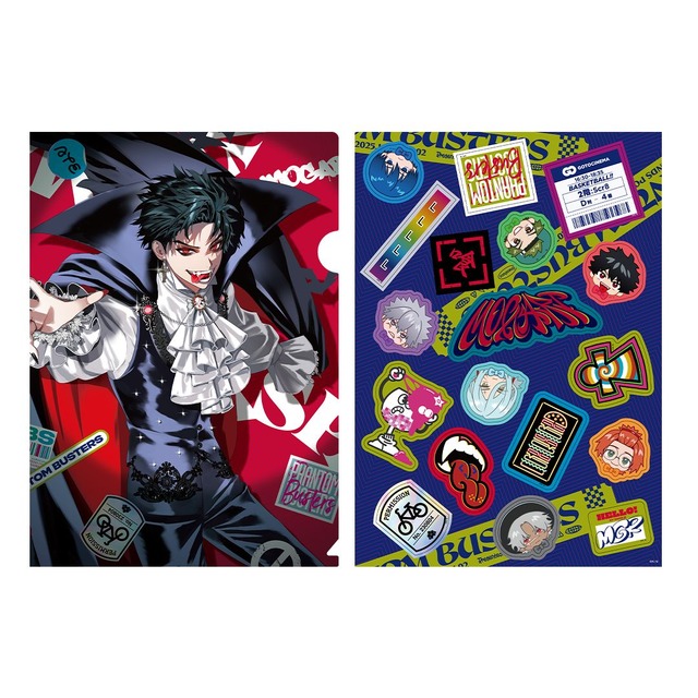 『ファントムバスターズ』デコれるステッカー付き クリアファイル【GHOST & FRIENDS POPUP ver】（全４種）