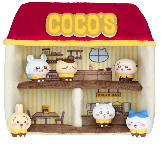 ココス×ちいかわ「ココスオリジナルドールハウス＋ソフビ人形6種セット」（C）nagano / chiikawa committee