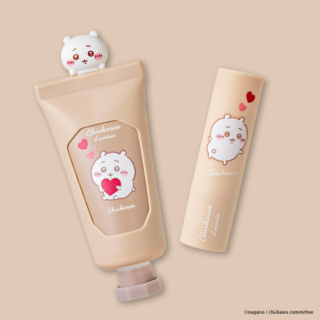 「Lovisia ちいかわマスコットハンドクリーム」「Lovisia ちいかわリップクリーム ハートシリーズ」