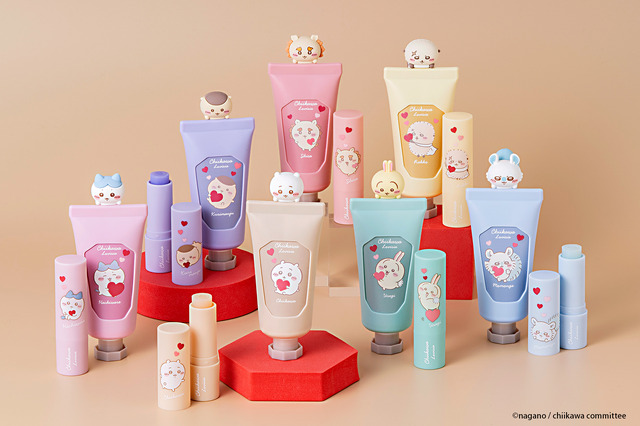 「Lovisia ちいかわマスコットハンドクリーム」「Lovisia ちいかわリップクリーム ハートシリーズ」