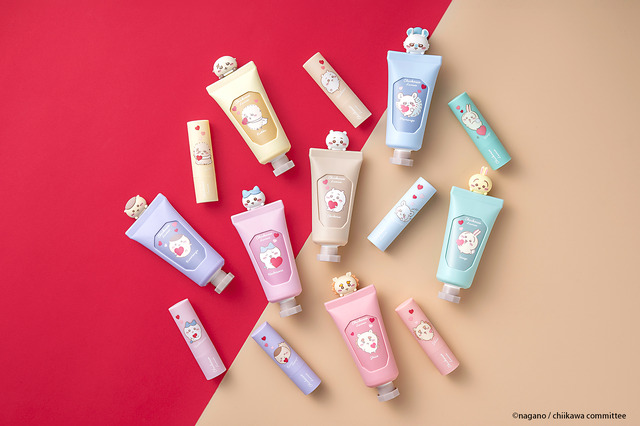 「Lovisia ちいかわマスコットハンドクリーム」「Lovisia ちいかわリップクリーム ハートシリーズ」