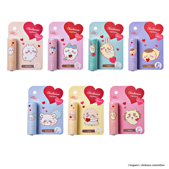 「Lovisia ちいかわリップクリーム ハートシリーズ」