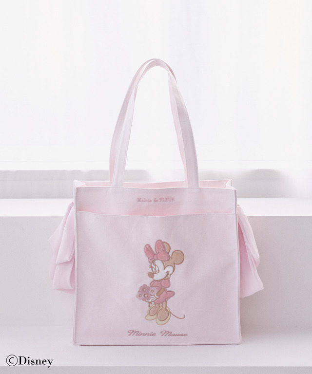 Maison de FLEUR Disney Collection「Mickey ＆ Minnie」Minnie Mouse/リボントートバックﾞ（C）Disney