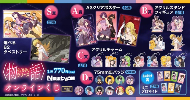 〈物語〉シリーズ Newtypeオンラインくじ(再販)