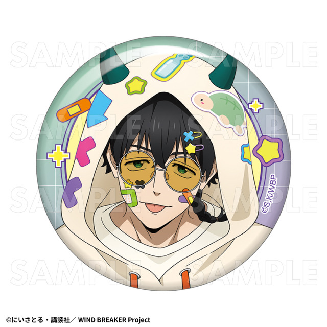 TVアニメ『WIND BREAKER』「でびデコパーカー」トレーディング缶バッジ【十亀 条】（C）にいさとる・講談社／WIND BREAKER Project
