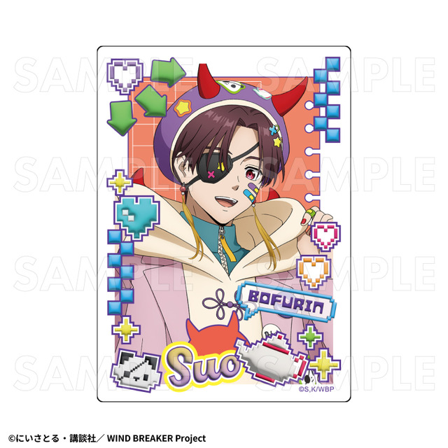 TVアニメ『WIND BREAKER』「でびデコパーカー」トレーディングアクリルカード【蘇枋 隼飛】（C）にいさとる・講談社／WIND BREAKER Project