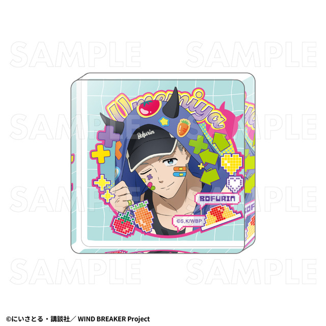 TVアニメ『WIND BREAKER』「でびデコパーカー」ミニアクリルブロック【梅宮 一】（C）にいさとる・講談社／WIND BREAKER Project