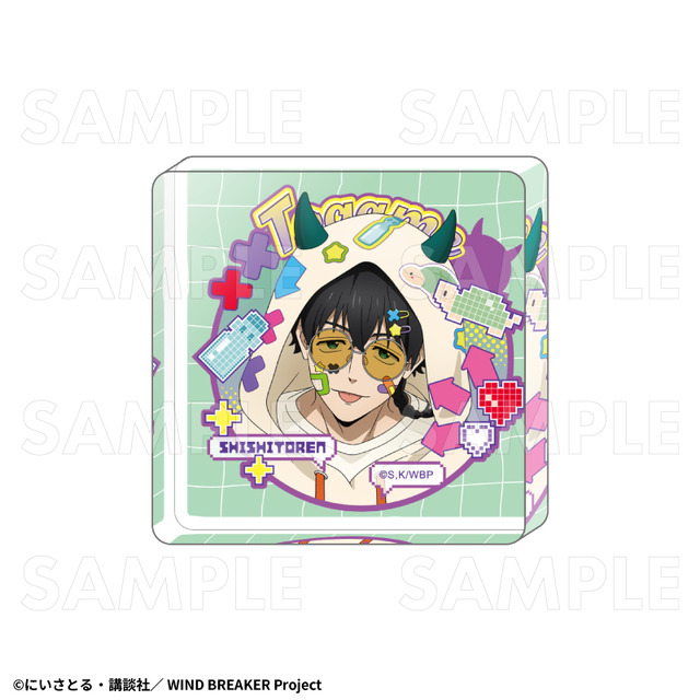 TVアニメ『WIND BREAKER』「でびデコパーカー」ミニアクリルブロック【十亀 条】（C）にいさとる・講談社／WIND BREAKER Project