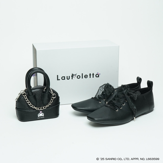 【KUROMI】ソフトレースアップバレエ（LRH106K）BLACK 税込17,930円