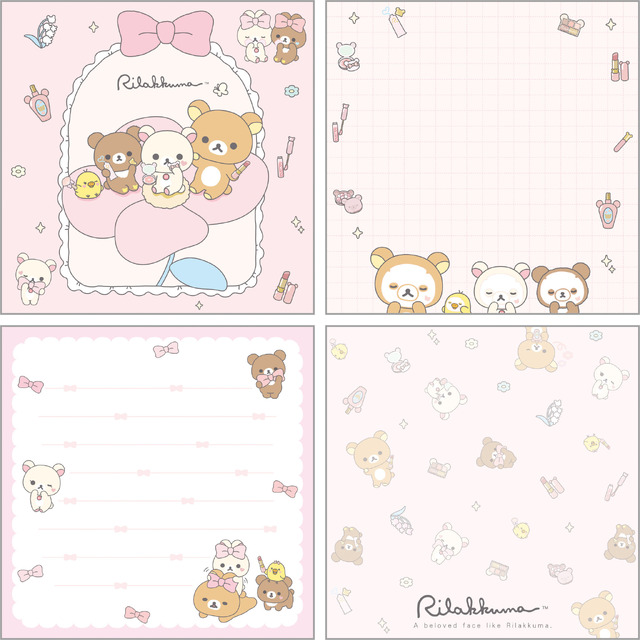 サンエックス「Makeup Rilakkuma スクエアメモ」（C）2025 SAN-X CO., LTD. ALL RIGHTS RESERVED.