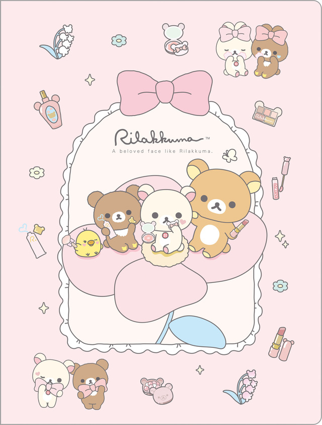 サンエックス「Makeup Rilakkuma ハードカバーダブルクリアホルダー」（C）2025 SAN-X CO., LTD. ALL RIGHTS RESERVED.