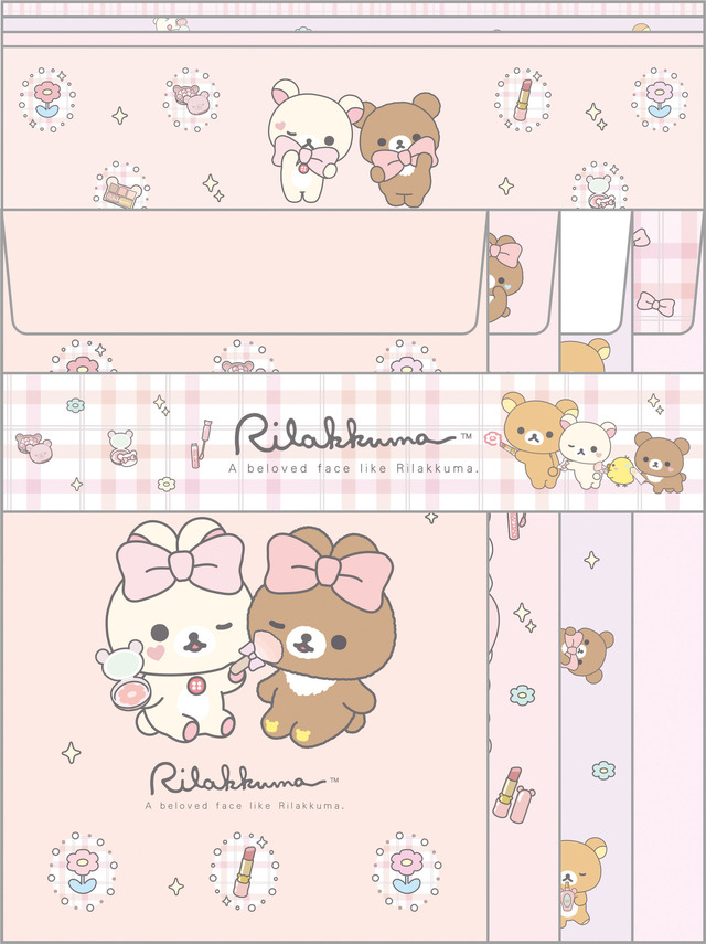 サンエックス「Makeup Rilakkuma レターセット」（C）2025 SAN-X CO., LTD. ALL RIGHTS RESERVED.
