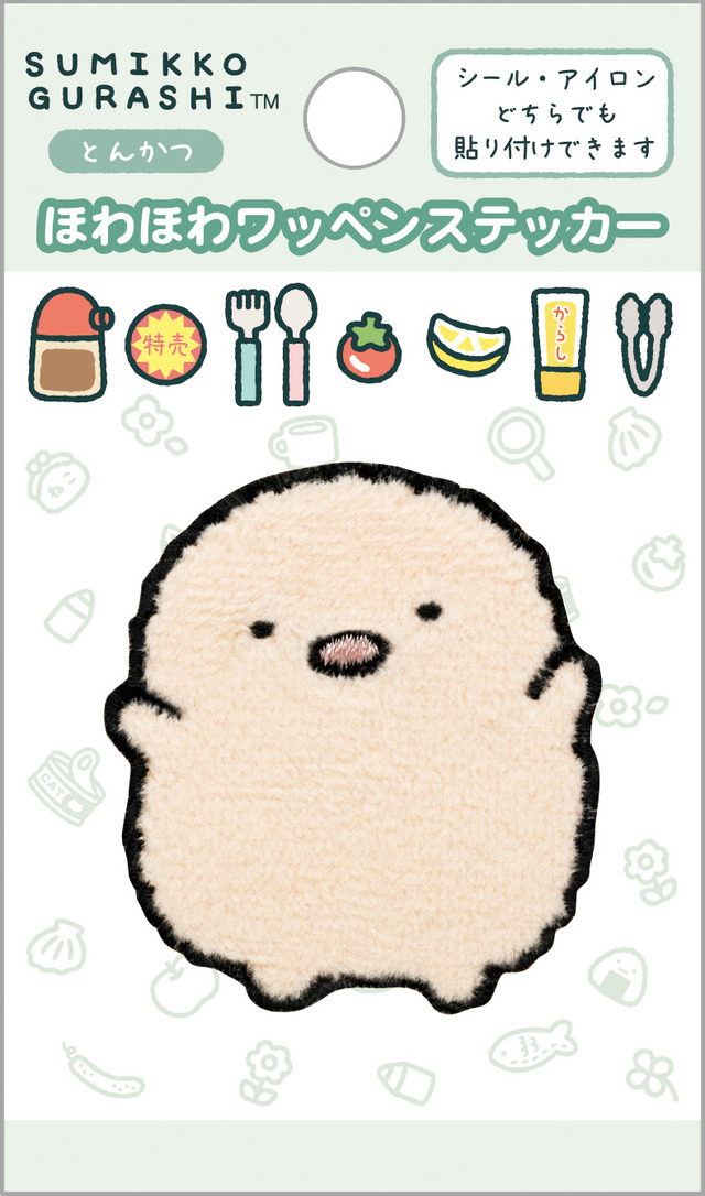 サンエックス「ワッペンシリーズ」ほわほわワッペンステッカー　とんかつ（C）2025 SAN-X CO., LTD. ALL RIGHTS RESERVED.