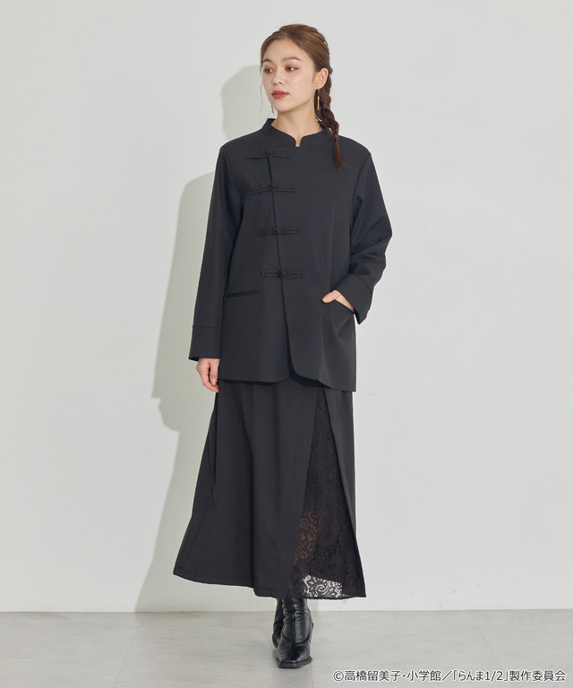 TVアニメ『らんま1/2』× earth music＆ecology Japan Label「チャイナシャツジャケット」ブラック　着用イメージ（C）高橋留美子・小学館/「らんま1/2」製作委員会