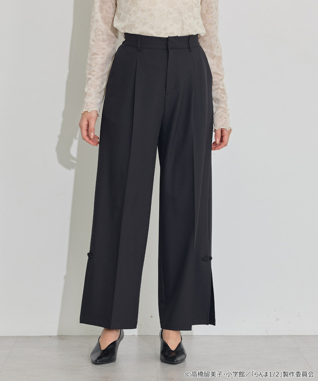 TVアニメ『らんま1/2』× earth music＆ecology Japan Label「チャイナパンツ」ブラック　着用イメージ（C）高橋留美子・小学館/「らんま1/2」製作委員会