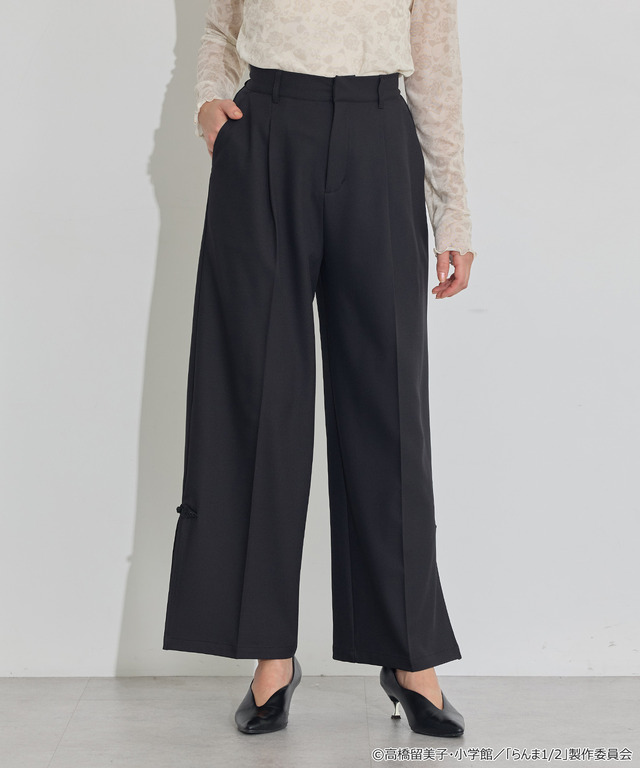 TVアニメ『らんま1/2』× earth music＆ecology Japan Label「チャイナパンツ」ブラック　着用イメージ（C）高橋留美子・小学館/「らんま1/2」製作委員会