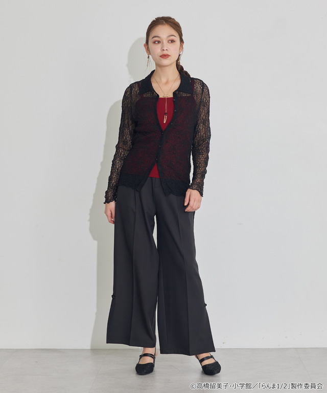 TVアニメ『らんま1/2』× earth music＆ecology Japan Label「チャイナパンツ」ブラック　着用イメージ（C）高橋留美子・小学館/「らんま1/2」製作委員会