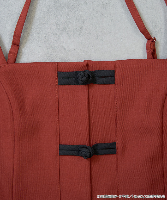 TVアニメ『らんま1/2』× earth music＆ecology Japan Label「チャイナビスチェ」ボルドー（C）高橋留美子・小学館/「らんま1/2」製作委員会