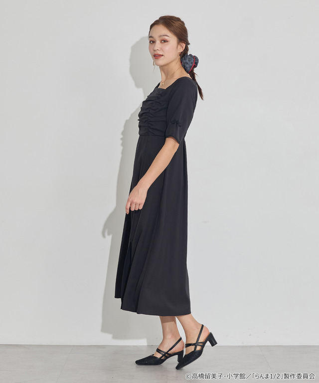 TVアニメ『らんま1/2』× earth music＆ecology Japan Label「チャイナワンピース」ブラック　着用イメージ（C）高橋留美子・小学館/「らんま1/2」製作委員会