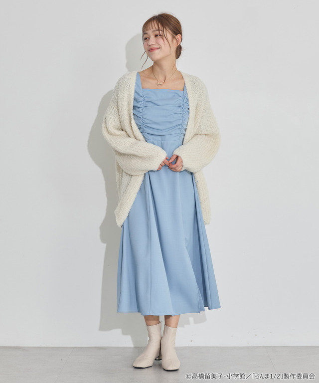 TVアニメ『らんま1/2』× earth music＆ecology Japan Label「チャイナワンピース」ライトブルー　着用イメージ（C）高橋留美子・小学館/「らんま1/2」製作委員会