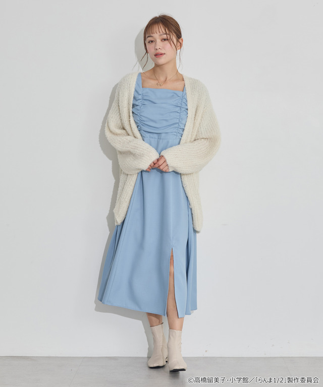 TVアニメ『らんま1/2』× earth music＆ecology Japan Label「チャイナワンピース」ライトブルー　着用イメージ（C）高橋留美子・小学館/「らんま1/2」製作委員会