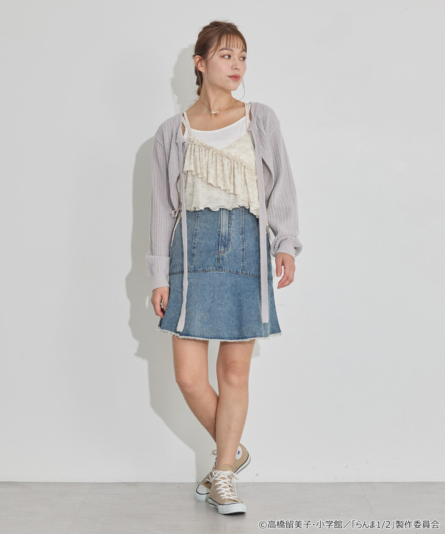 TVアニメ『らんま1/2』× earth music＆ecology Japan Label「シアービスチェ」アイボリー　着用イメージ（C）高橋留美子・小学館/「らんま1/2」製作委員会