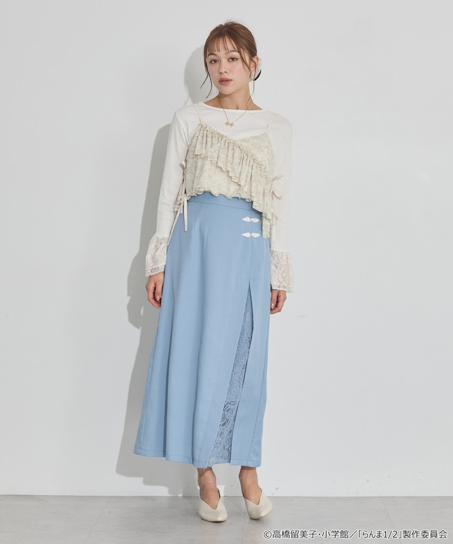 TVアニメ『らんま1/2』× earth music＆ecology Japan Label「シアービスチェ」アイボリー　着用イメージ（C）高橋留美子・小学館/「らんま1/2」製作委員会