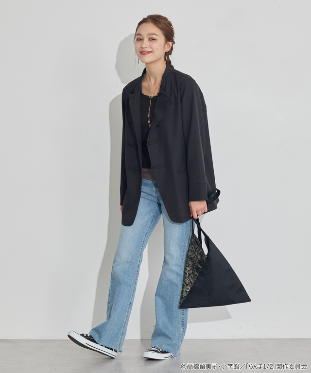 TVアニメ『らんま1/2』× earth music＆ecology Japan Label「チャイナトートバッグ」ブラック　使用イメージ（C）高橋留美子・小学館/「らんま1/2」製作委員会