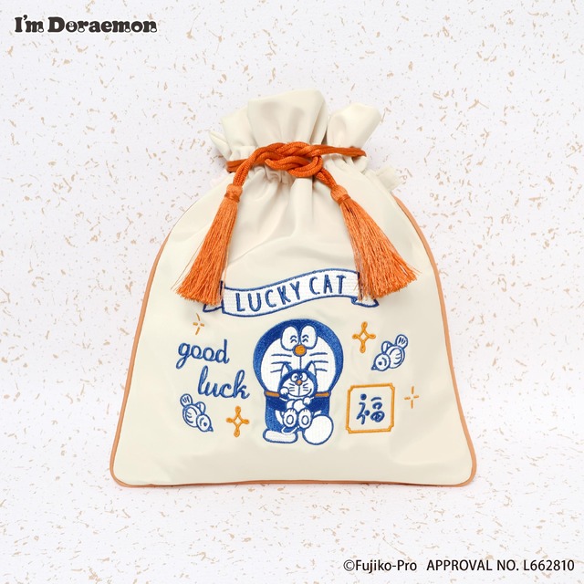 I'm Doraemonシリーズ「刺繍巾着ショルダーバッグ」