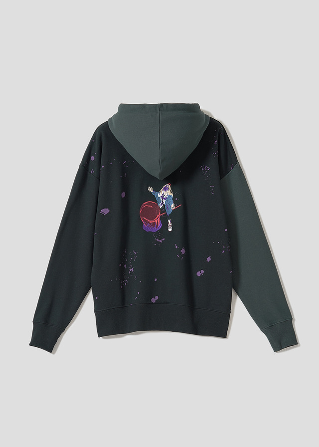 アニメ『チェンソーマン』×グラニフ「パワー｜裏毛パーカー」背面