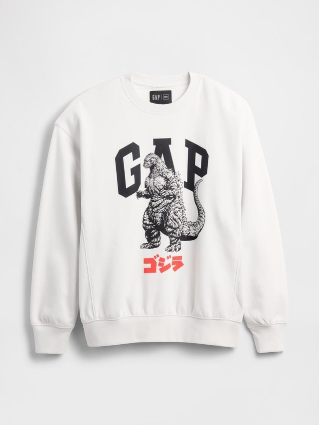 ゴジラ ヴィンテージソフト グラフィック GAPロゴ スウェットシャツ　6,990円 (税込み)