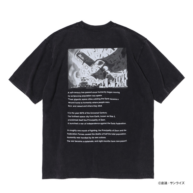 ニューエラ「半袖 ウォッシュドコットン Tシャツ 機動戦士ガンダム ブラック」Back