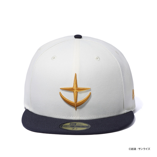 ニューエラ「59FIFTY 機動戦士ガンダム 地球連邦軍 クローム ネイビーバイザー」