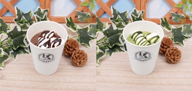 「THE★JOJO WORLD」IGGY CAFE冬季限定メニュー　ココア・抹茶ラテ