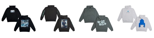 フーディー　販売予定価格：各¥9,350（税込）