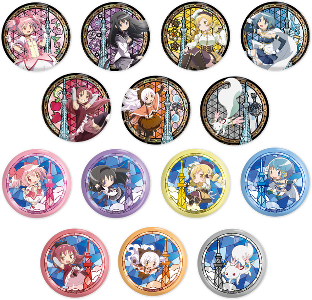 「東京スカイツリー×魔法少女まどか☆マギカ　月夜のワルツ」ブラインドホログラム缶バッジ（全14種）