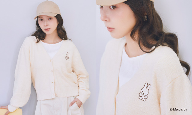 miffy/earth モコモコカーディガン