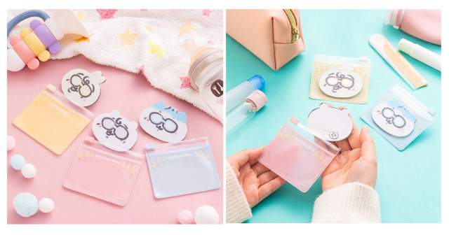 ポーチ入りミニアクリルミラー　3種　各935円