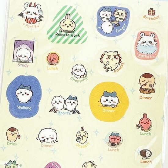 ちいかわのイラストがポップなスケジュールシール