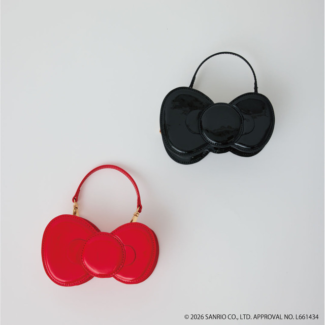 HELLO KITTY × ROPE' PICNIC「2WAYストラップ付きミニショルダーリボンバッグ」