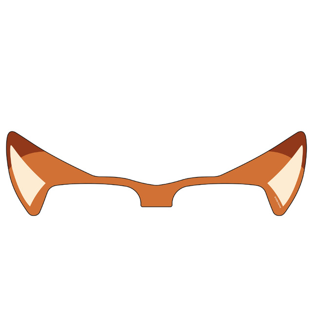 『ズートピア２』メガネ用カスタム耳型ステッカー（ニック・バージョン1）