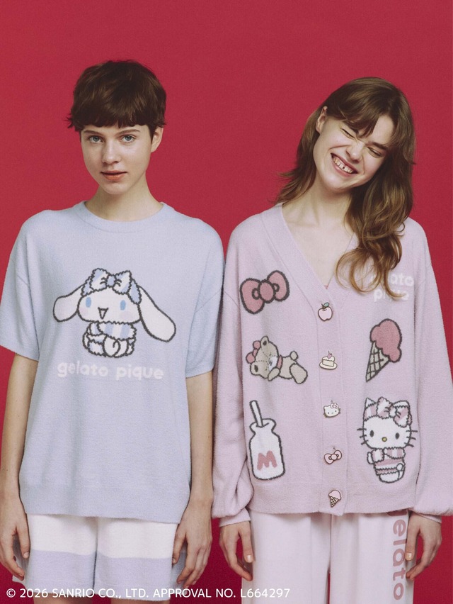 【レディース】スムーズィーセットアップ（左）【レディース】スムーズィーカーディガン（右）【レディース】裏毛ロングパンツ（右）